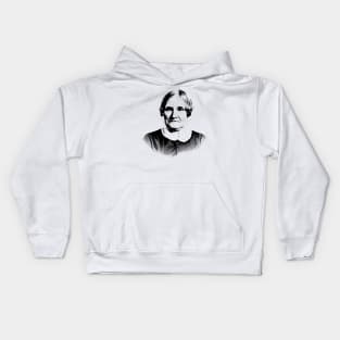 Lydia Maria Child Portrait Kids Hoodie